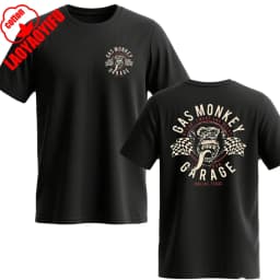 Amazing New Gas Monkeys Garage Summer Casual Cotton Short-sleev Essential Double-sided Gas Monkeys Garage Male Cotton T Shirt