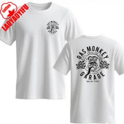 Amazing New Gas Monkeys Garage Summer Casual Cotton Short-sleev Essential Double-sided Gas Monkeys Garage Male Cotton T Shirt