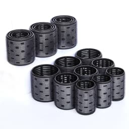 6pcs/set Aluminum Core Thermal Hair Rollers Fast Heating Ceramic Ionic Hook & Loop Air Bang Magic Sleep Curl Bar 60mm 1949