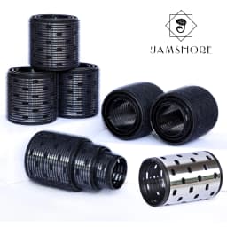 6pcs/set Aluminum Core Thermal Hair Rollers Fast Heating Ceramic Ionic Hook & Loop Air Bang Magic Sleep Curl Bar 60mm 1949