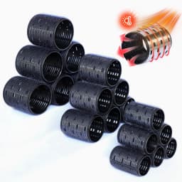 6pcs/set Aluminum Core Thermal Hair Rollers Fast Heating Ceramic Ionic Hook & Loop Air Bang Magic Sleep Curl Bar 60mm 1949