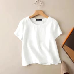 ZANZEA Summer Casual Cotton Blouses for Woman O-Neck Short Sleeve Side Slit Thin Tops Day Wear Solid Color Blusas de Mujer