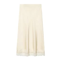 KONDALA Vintage Chic Satin Women Long Lace Skirts High Waist Straight Midi Party Skirt Fashion 2026 Spring Summer Elegant Skirt