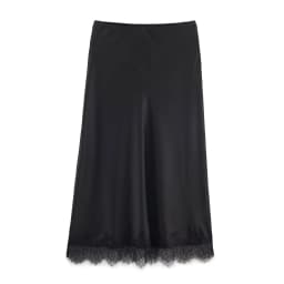 KONDALA Vintage Chic Satin Women Long Lace Skirts High Waist Straight Midi Party Skirt Fashion 2026 Spring Summer Elegant Skirt