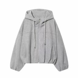 Women Fashion Loose Drawstring Zipper Hooded Jacket Female High Street Casual Long-Sleeved Solid Pockets Jacket