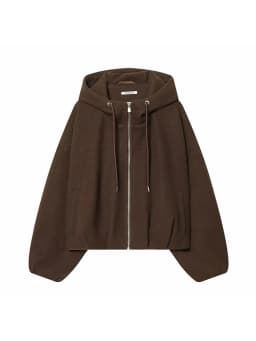 Women Fashion Loose Drawstring Zipper Hooded Jacket Female High Street Casual Long-Sleeved Solid Pockets Jacket