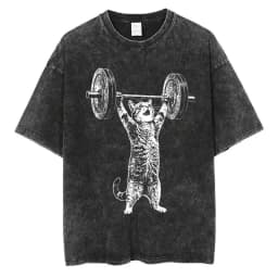 Wash More Spaghetti Less Upsetti Funny Cat Meme Tshirt Men Women Kawaii Cute T Shirt Oversized Cotton Cat Lover Tees Streetwear
