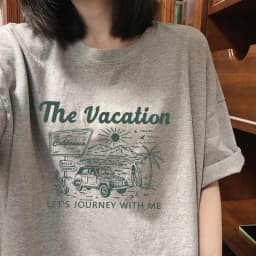 Retro Japanese Short Sleeve Loose T-Shirt Women's Trendy Summer Design Casual Student Top Crew Neck Short Sleeved Top