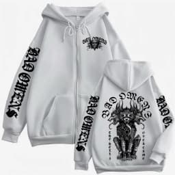 Bad Omen Band DYFL NA Tour Merch 2026 Jacket Sweatshirts Men's Harajuku Hip Hop Punk Zip Up Hoodie Casual Loose Zipper Pullovers