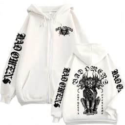 Bad Omen Band DYFL NA Tour Merch 2026 Jacket Sweatshirts Men's Harajuku Hip Hop Punk Zip Up Hoodie Casual Loose Zipper Pullovers