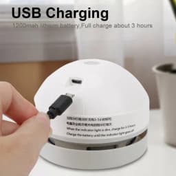 Mini Desktop Vacuum Cleaner USB Rechargeable Wireless Car Dust Cleaner with Detachable Nozzle Portable Cleaning Tools