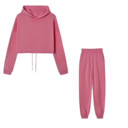 Women's Long-Sleeved Sports Suit, Casual Waist Wear Fashion Trend Two-Piece Set