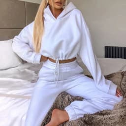Women's Long-Sleeved Sports Suit, Casual Waist Wear Fashion Trend Two-Piece Set