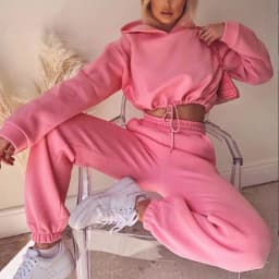 Women's Long-Sleeved Sports Suit, Casual Waist Wear Fashion Trend Two-Piece Set