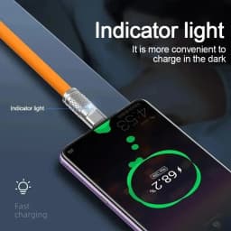 10PCS 120W Super Fast Charge Type-C Liquid Silicone Cable Quick Charge USB Lines For Xiaomi Huawei Samsung USB Phone Data Wire
