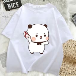 Couple Bubu Is Throwing Flip-flops At Dudu Tshirt Dudu Was Threw Flip-flops By Bubu Since He Teases Bubu Tee Tops Playful Design