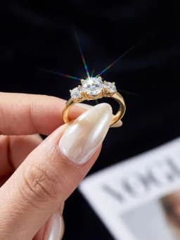925 Sterling Silver Brilliant 1CT Shiny Round Moissanite Diamond Rings For Women Original Luxury Wedding Fine Jewelry