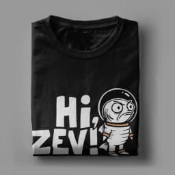 Novelty Dungeon Crawler Carl Hi Zev T-Shirt Men Crewneck Pure Cotton T Shirt Short Sleeve Tees Gift Idea Clothing