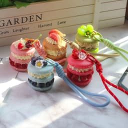 Cute 3D Simulation Food Ice Cream Egg Tart Keychain Resin Charms Bag Accessories Car Key Ring for Women Jewelry Party Gifts