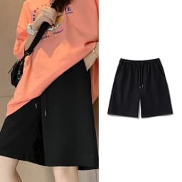 Cotton Summer Wide Leg Shorts for Women's Sports, Loose Fit, Thin, High Waisted Straight Leg Casual Shorts