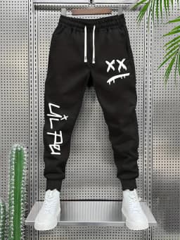 Geometric Print Casual Men'S Pants Street Fitness Multi-Functional Outfit Elastic Stretch Fabric