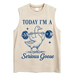 Washed Funny Goose Tank Tops Mess with The Honk You Get The Bonk Graphic T Shirts Vintage Unisex Loose Cotton Sleeveless Vests