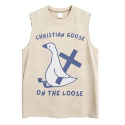 Washed Funny Goose Tank Tops Mess with The Honk You Get The Bonk Graphic T Shirts Vintage Unisex Loose Cotton Sleeveless Vests