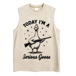 Washed Funny Goose Tank Tops Mess with The Honk You Get The Bonk Graphic T Shirts Vintage Unisex Loose Cotton Sleeveless Vests