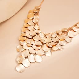 DIEZI Exaggerated New Gold Color Round Tassel Choker Necklace For Women Men Punk Vintage Fashion Metal Geometric Jewelry