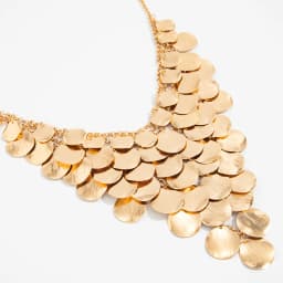 DIEZI Exaggerated New Gold Color Round Tassel Choker Necklace For Women Men Punk Vintage Fashion Metal Geometric Jewelry
