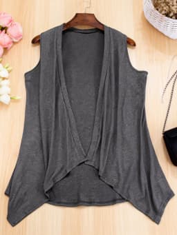 Women's Plus Size Flowy Draped Vest