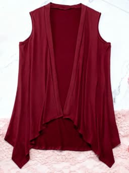 Women's Plus Size Flowy Draped Vest