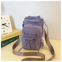 Outdoor Women's Small Bowknot Crossbody Bag Knot Mobile Phone Pouch Single Shoulder Bag Commuting Thermal Water Bottle Bag