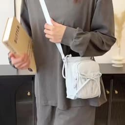 Outdoor Women's Small Bowknot Crossbody Bag Knot Mobile Phone Pouch Single Shoulder Bag Commuting Thermal Water Bottle Bag