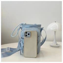 Outdoor Women's Small Bowknot Crossbody Bag Knot Mobile Phone Pouch Single Shoulder Bag Commuting Thermal Water Bottle Bag