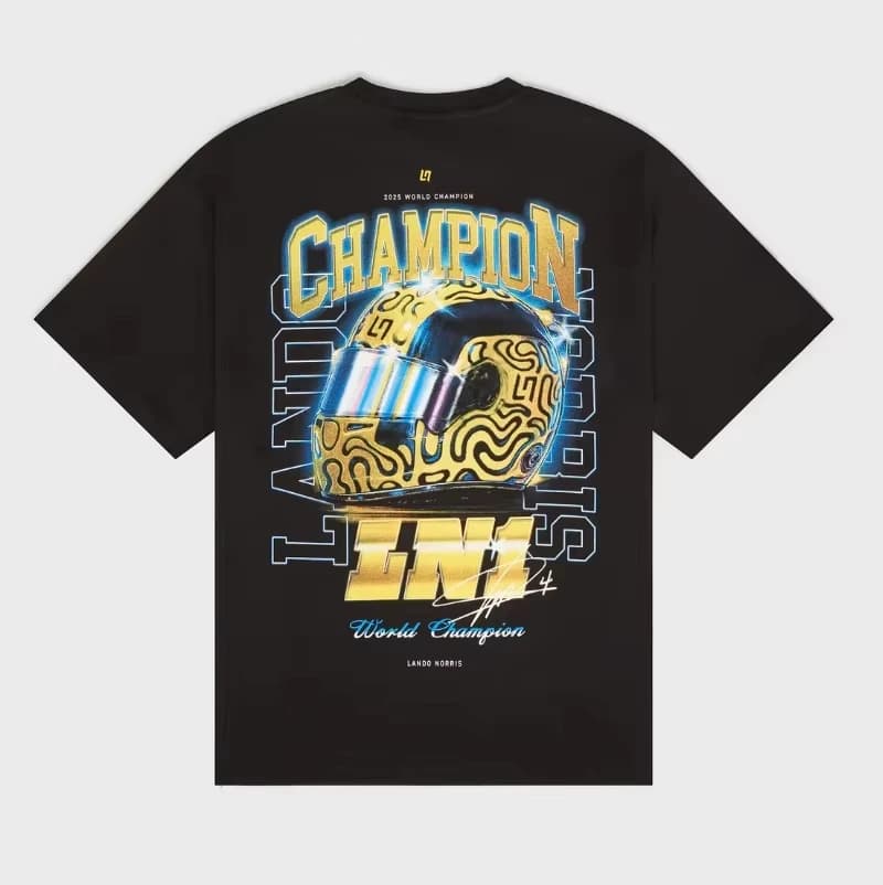 Racer LN1 Lando Norris Cotton Men's Tshirt Champion Commemorative Shirt Summer Women's Oversized Casual Short Sleeve Top