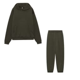 2026 Trend Casual Fashion Thickened Long-Sleeved Sweater And Pants Two-Piece Set with Cap for Women