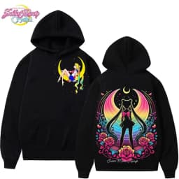 2026 New Sailor Moon Neon Art Printed Hoodie Sweatshirt Men's and Women's Hoodie Men's Tops Sports Hoodie Harajuku Y2K Hoodie