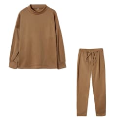 Women's High Collar Sweater Pure Color Trousers 2-Piece Set Casual Autumn Winter Fashion Ensemble