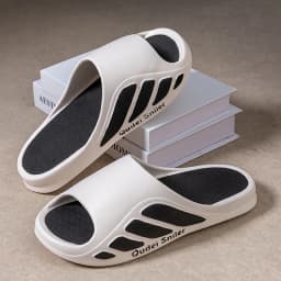 Men's Sport Slides Summer - Thick Sole Anti-Slip Outdoor Slippers, Comfortable Durable EVA Home Sandals, Odor-Free & No Noise