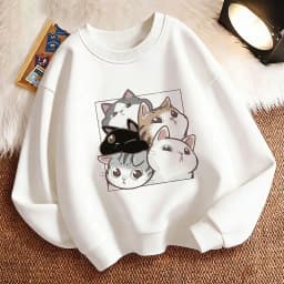 Funny Cat Hoodie Pullover Kids Cat Design Children's Sweatshirt Cute Hoody for Boys Girls Autumn Spring Casual Hoodies