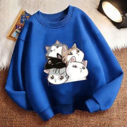 Funny Cat Hoodie Pullover Kids Cat Design Children's Sweatshirt Cute Hoody for Boys Girls Autumn Spring Casual Hoodies