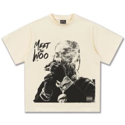Pop Smoke Meet The Woo Graphic T-Shirt Unisex Oversized Hip Hop Rapper Casual Cotton Short Sleeve Classic Streetwear Fashion For