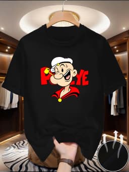Quick drying clothes, Popeye fashion, youth tops, T-shirts, super popular couple outfits, plus size short sleeves