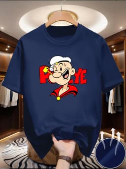Quick drying clothes, Popeye fashion, youth tops, T-shirts, super popular couple outfits, plus size short sleeves