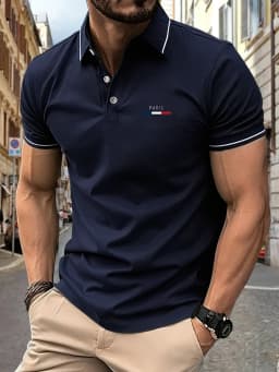 26 Summer New Men's Short Sleeved Polo Shirt Fashion Design Golf Top Casual T-shirt polo
