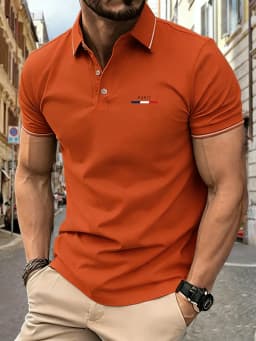 26 Summer New Men's Short Sleeved Polo Shirt Fashion Design Golf Top Casual T-shirt polo