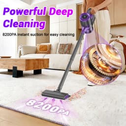 Multifunctional Handheld Vacuum Cleaner, 8.2Kpa Super Suction Power, 6000Mah Battery USB Charging, Brushless Motor, Adjustable Rod-Type Carpet Cleaner, Household Cleaning Tool