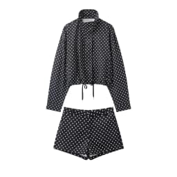 HH Polka Dot Shorts Sets For Women 2026 Trend Outfits Long Sleeve Zipper Turtleneck Jacket Coat Spring Woman Elegant 2 Piece Set