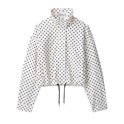 HH Polka Dot Shorts Sets For Women 2026 Trend Outfits Long Sleeve Zipper Turtleneck Jacket Coat Spring Woman Elegant 2 Piece Set